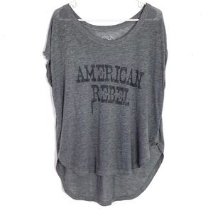 Chaser American rebel cap sleeve scoop neck S